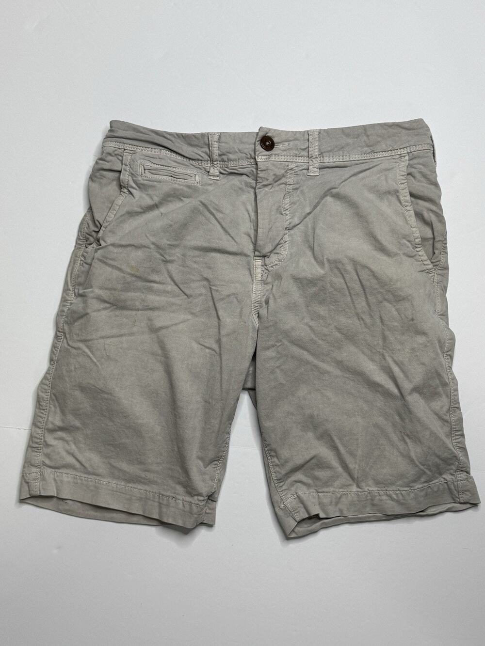 American Eagle Men’s Chino Shorts 30 Gray 9” Next Level Flex Classic READ